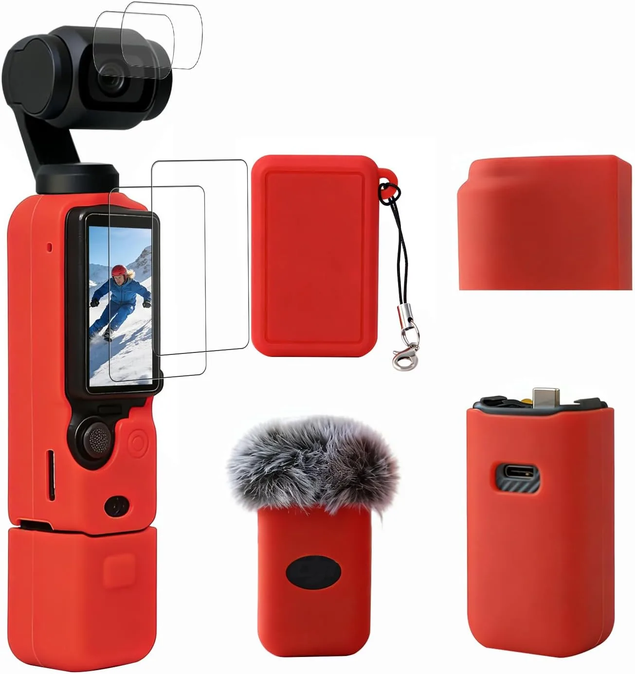 Case for DJI Osmo Pocket 3 / Xtra Muse Camera - Red