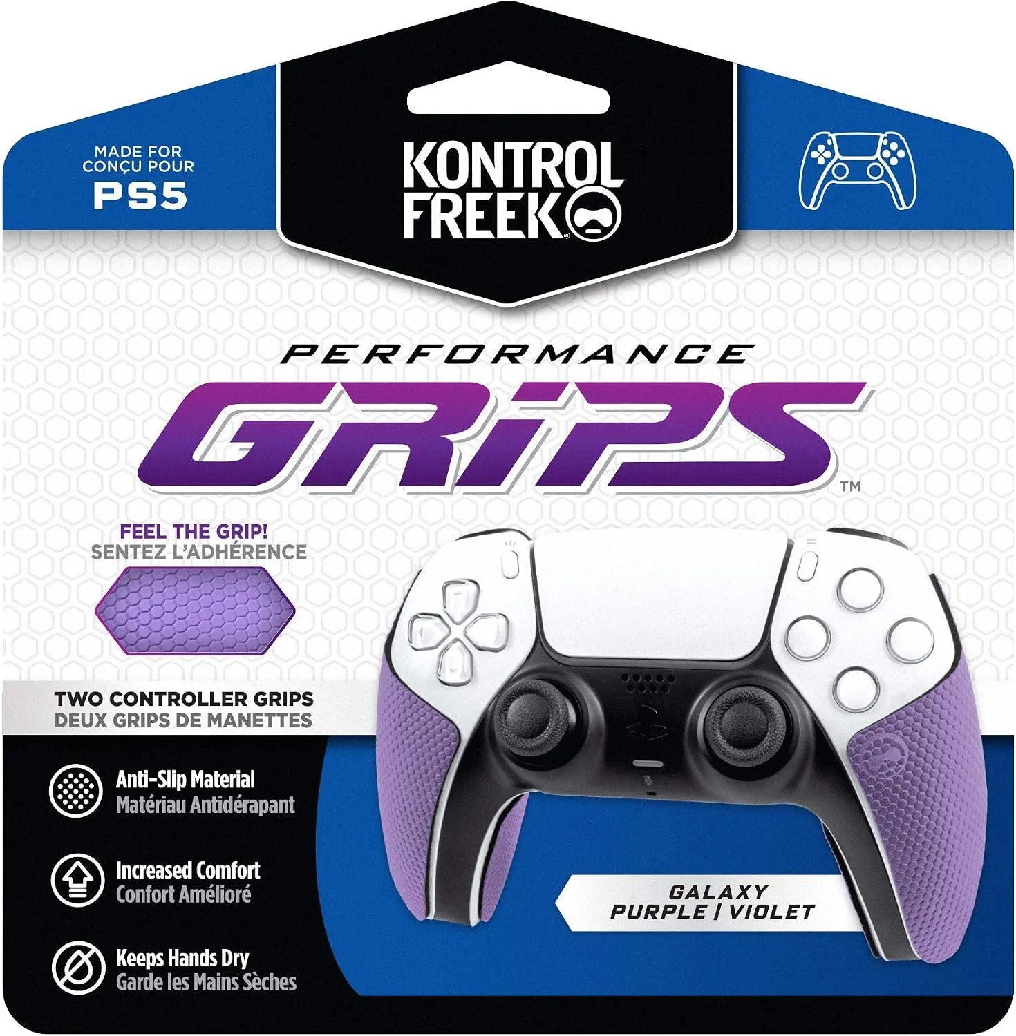 KontrolFreek Performance Grips for PlayStation 5 (PS5) Controller (Inferno Red)