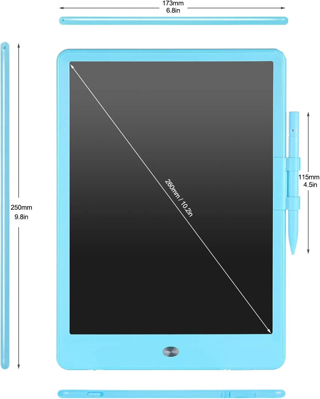 2 Pack LCD Writing Tablet with Bag for Kids, 10 Colorful Screen Drawing Board Doodle Pad, Gift for 3-6 Years Old Boy Girl (Blue+Pink)
