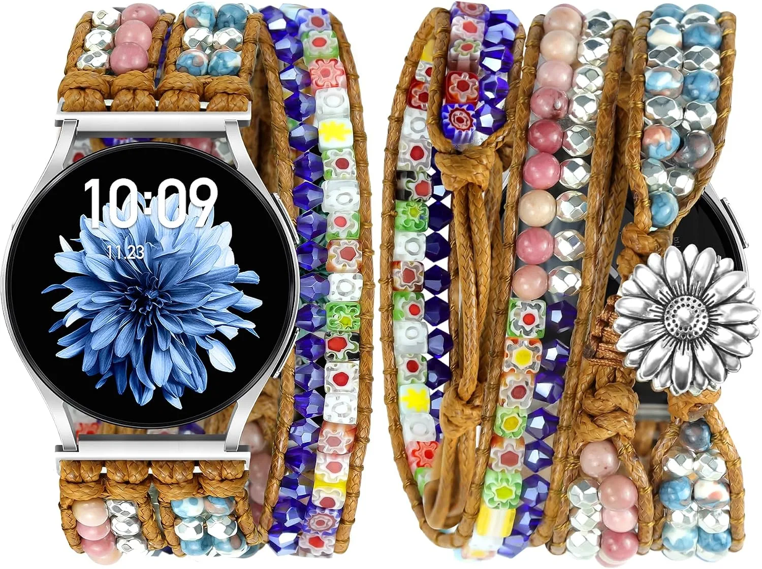 Correa para reloj JR.DM Boho Beaded trenzada 20mm compatible Samsung Galaxy Watch