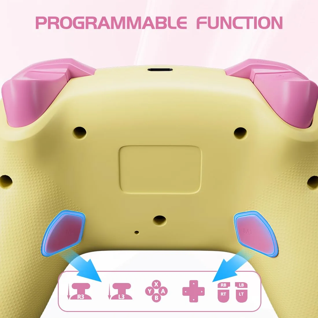 Wireless Switch Controller for Switch/Switch 2/OLED/Lite/PC (Purple+Yellow)