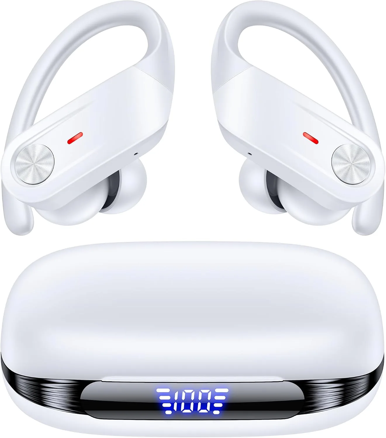 Hybrid Active Noise Cancelling Wireless Ear Buds 80 Hrs Playtime Hi-Res Stereo Quality Bluetooth Earbuds with Transparency Mode Headphones Bluetooth Earhooks ANC Earphones for Work Sports Travel