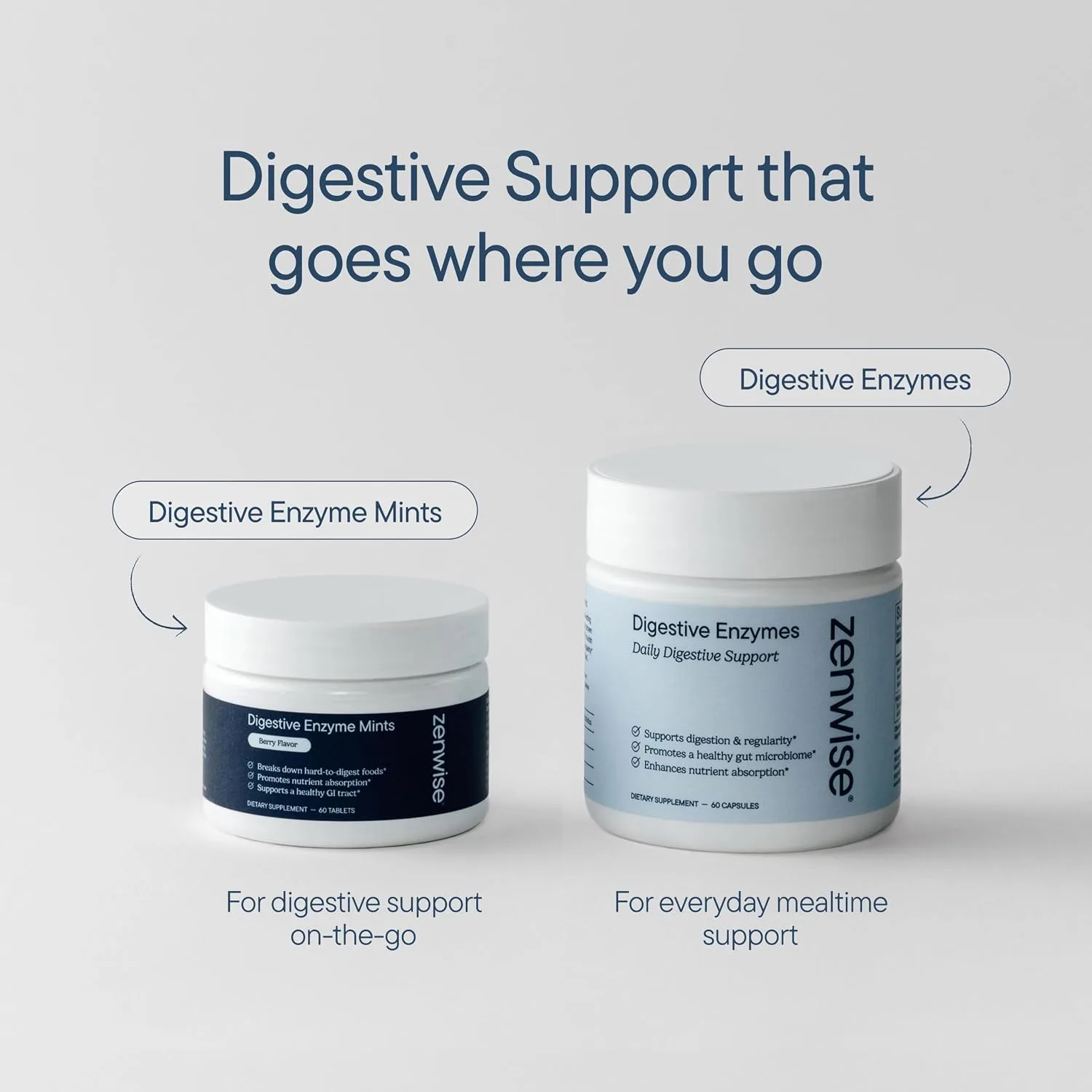 Zenwise Health Digestive Enzymes, Probiotics, for Gut Health Bloat - 180 CT