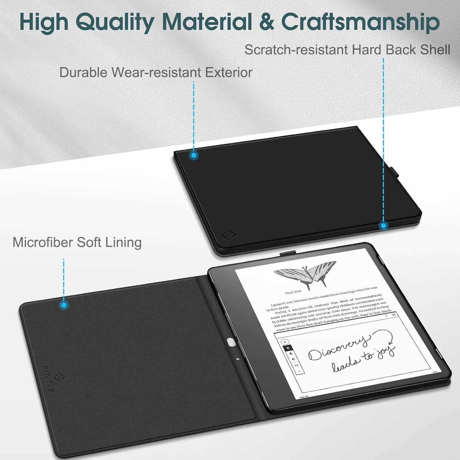 Fintie Slimshell Case for 10.2" Kindle Scribe 2024/2022, Black
