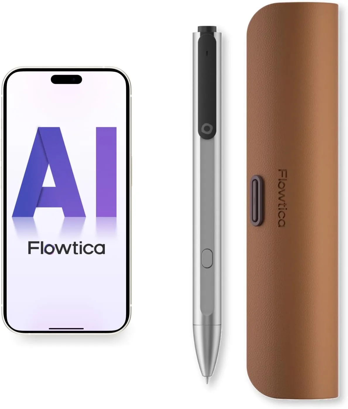 Flowtica AI Voice Recorder, Note Taking Device with Unlimited Transcription