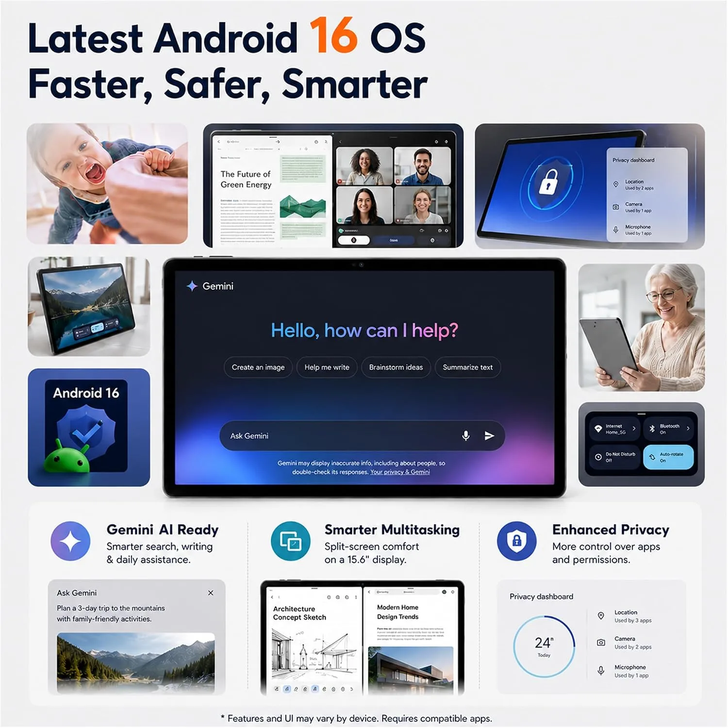 15.6-Inch Android 16 Tablet,Helio G99,12GB RAM,128GB,Wi-Fi,Large Screen