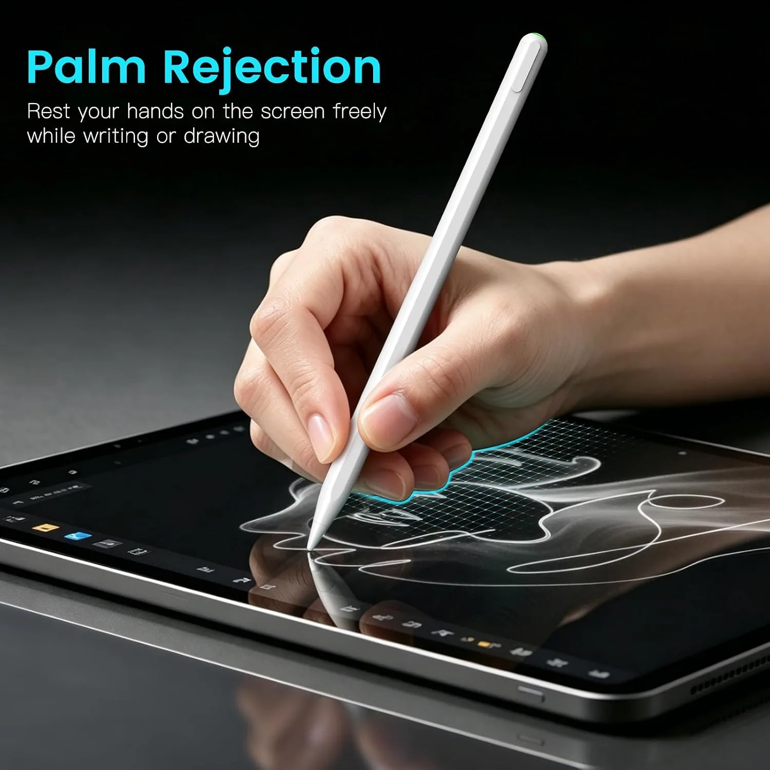 Stylus Pen for iPad 2026-2018, 35H Long Battery, Palm Rejection, Magnetic