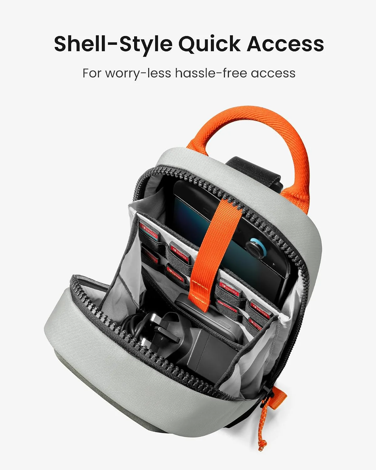 tomtoc Sling Carrying Bag for Nintendo Switch 2 with 8 Game Card Slots