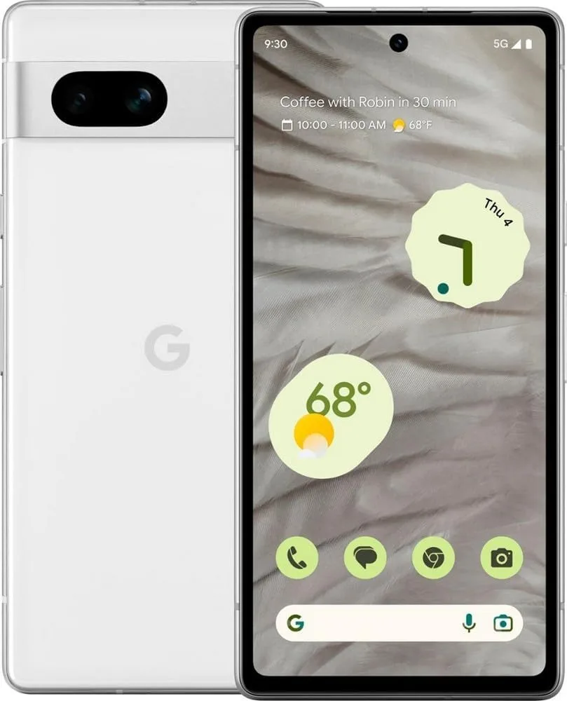 Google Pixel 7a 5G, 128GB + 8GB RAM, Charcoal - Locked to AT&T (Renewed)