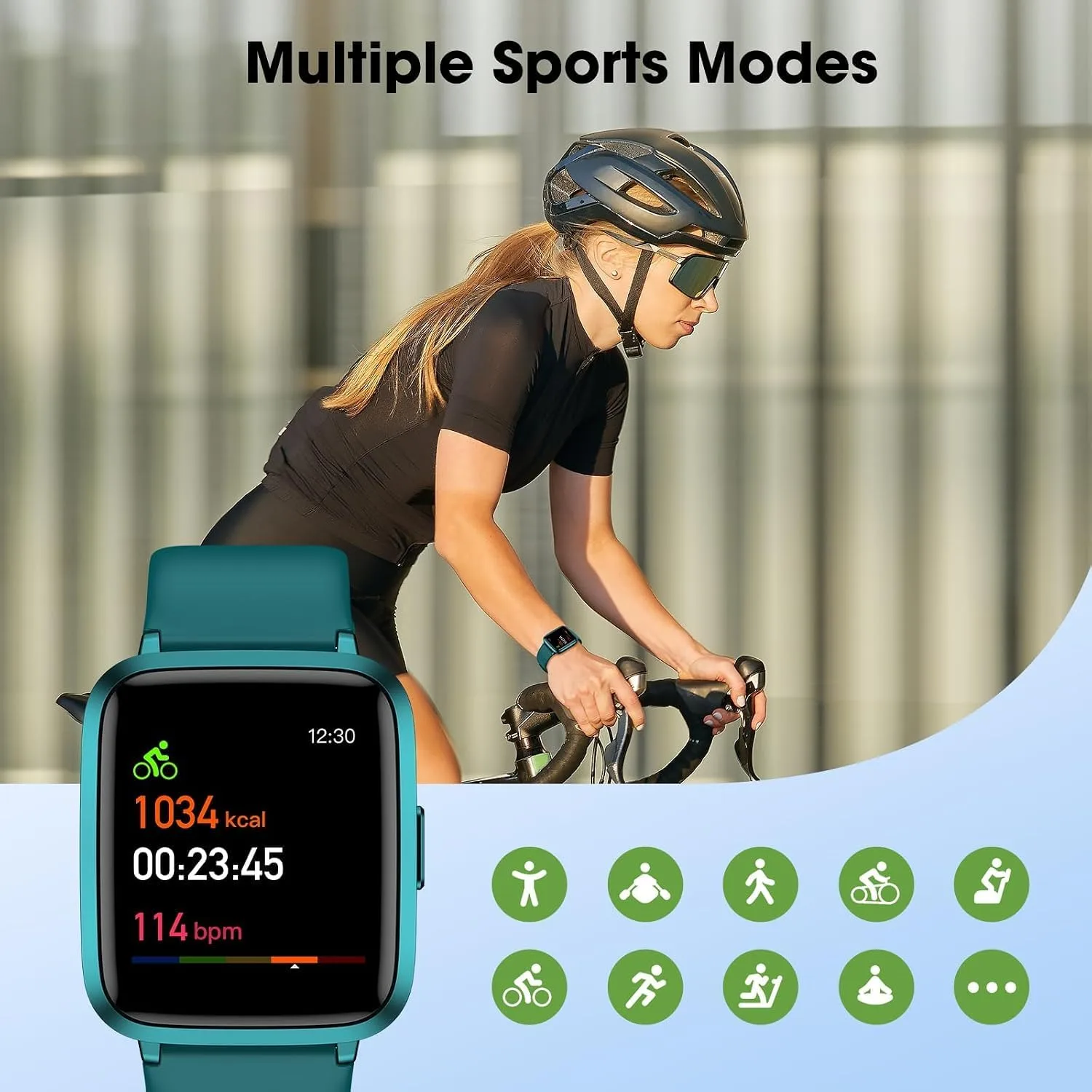 Fitness Tracker Watch with Heart Rate, No App No Phone Required, Pedometer