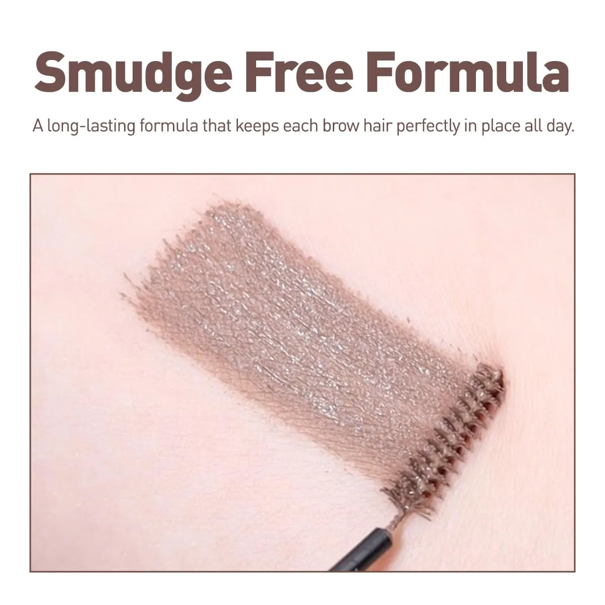 PERIPERA Speedy Skinny Brow Mascara (04 ASH BROWN), Tinted Eyebrow Mascara with Slim Precision Brush, Clump-Free Natural Brows, K Beauty, Korean Makeup