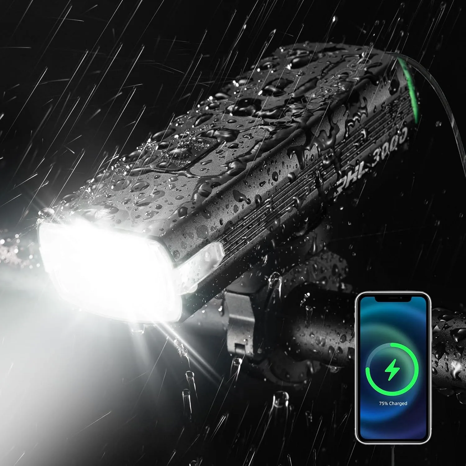Luz para bicicleta Rockbros 3000 lúmenes recargable USB-C
