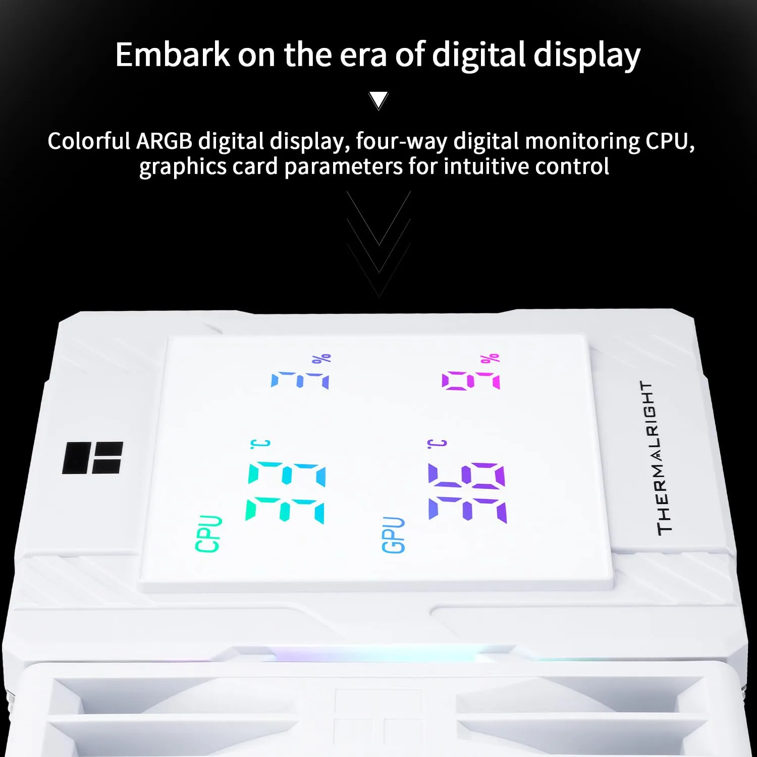 Thermalright Peerless Assassin 120 Digital ARGB White CPU Air Cooler, Digital Screen Top Cover,6 Heatpipes Computer CPU Cooler, for AM4/AM5,Intel LGA1700/1851/1150/1151/1200, PC Cooler-White ARGB