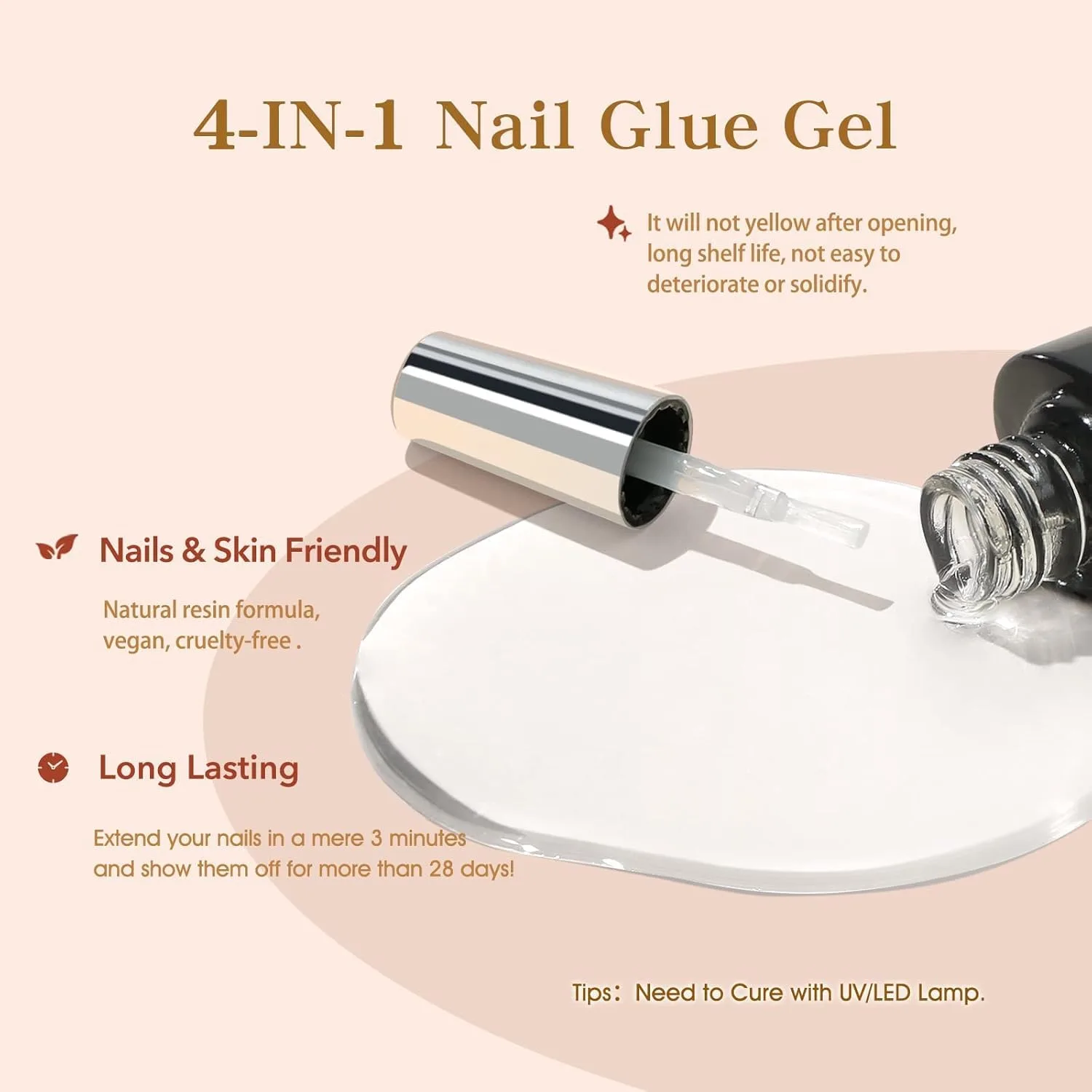 modelones 9-in-One X Nail Gel Glue Prep Dehydrator Set for Nail Tips