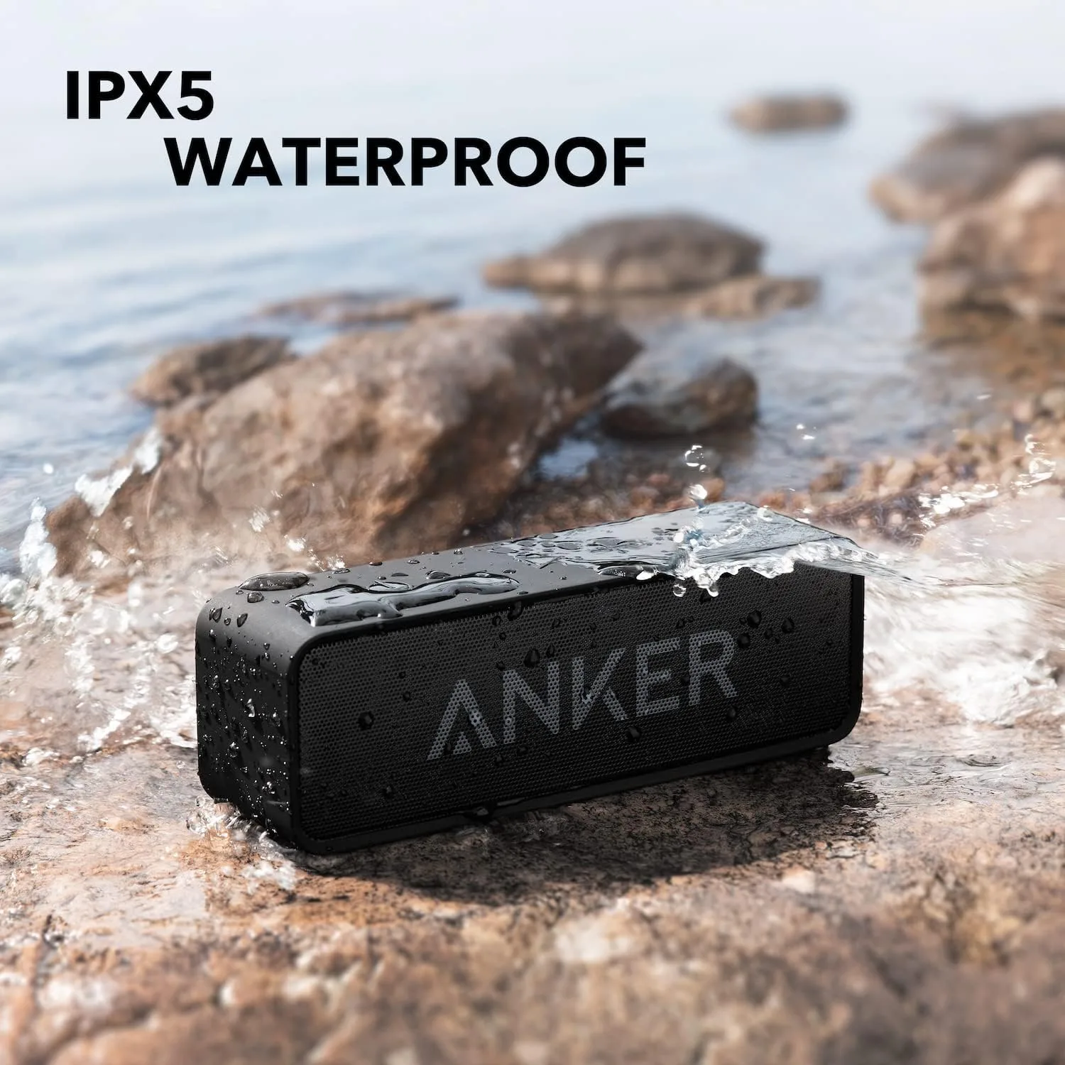 Anker soundcore Upgraded Bluetooth Speaker, IPX5 Waterproof, Stereo Sound