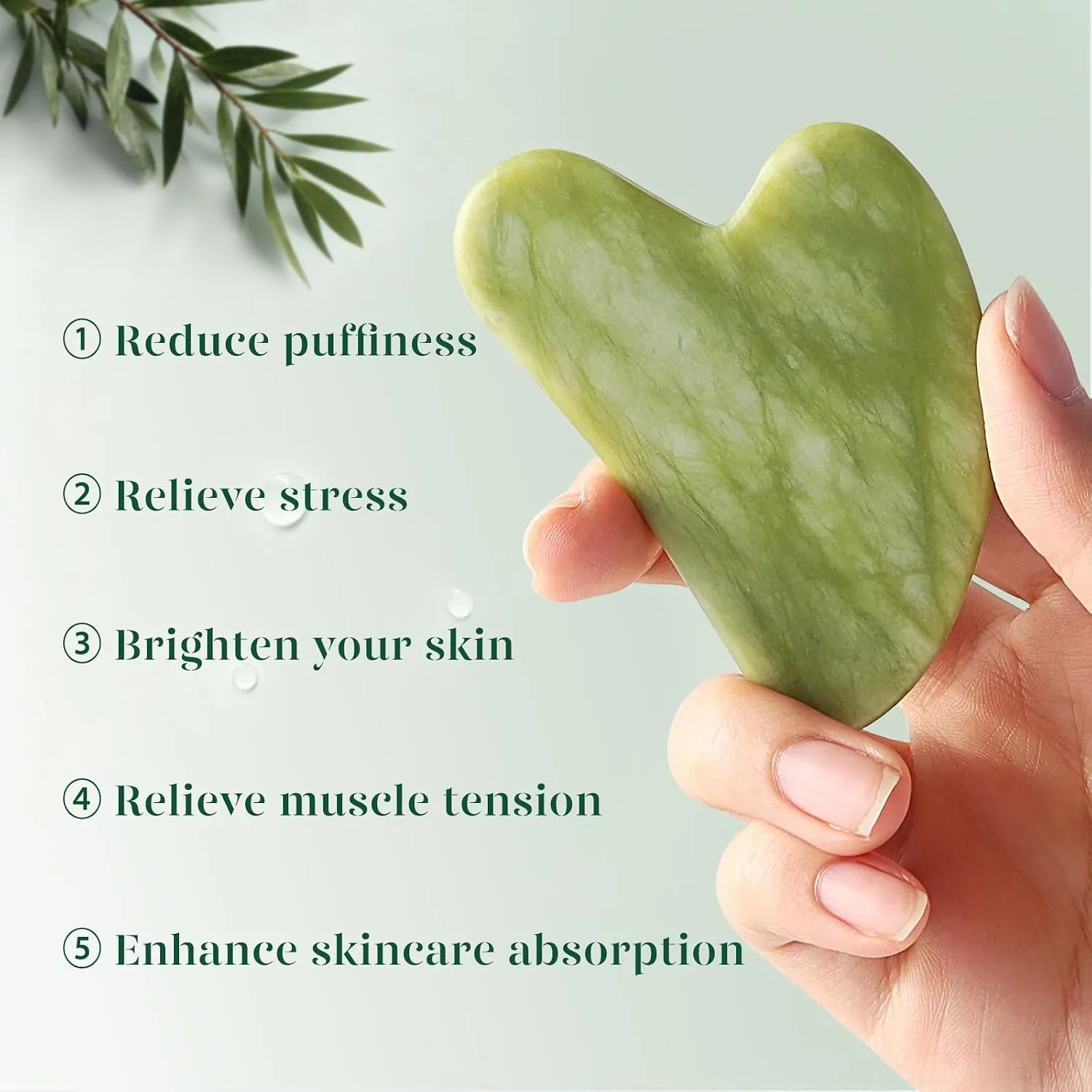 BAIMEI IcyMe Gua Sha & Jade Face Roller for Reducing Puffiness,Skin Firming