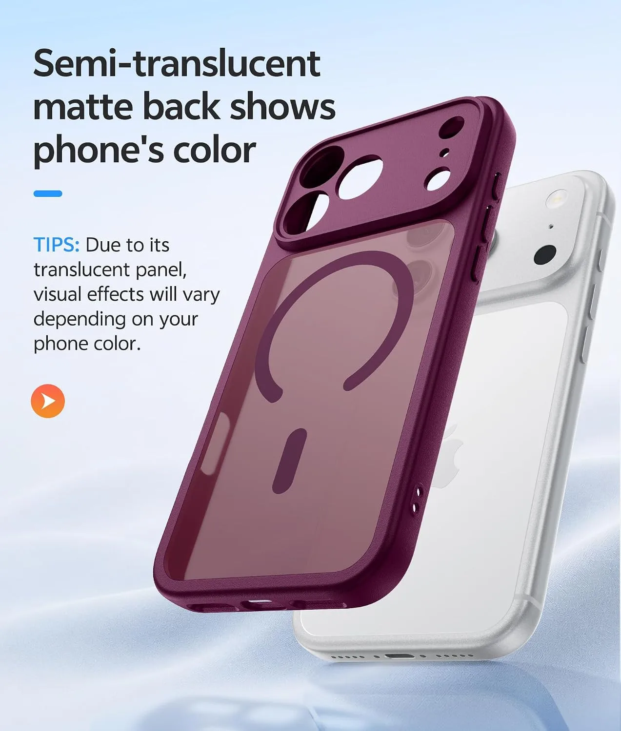 FNTCASE for iPhone 18 Pro Case/iPhone 17 Pro Case, Fit for Magsafe Burgundy