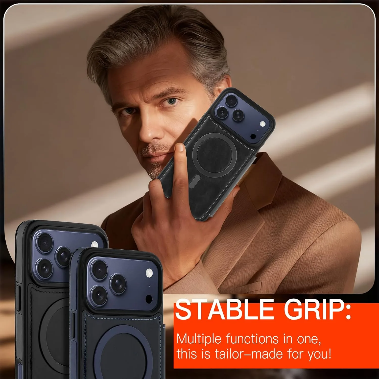 Wallet Phone Case Crafted for iPhone 17 Pro Max Gray