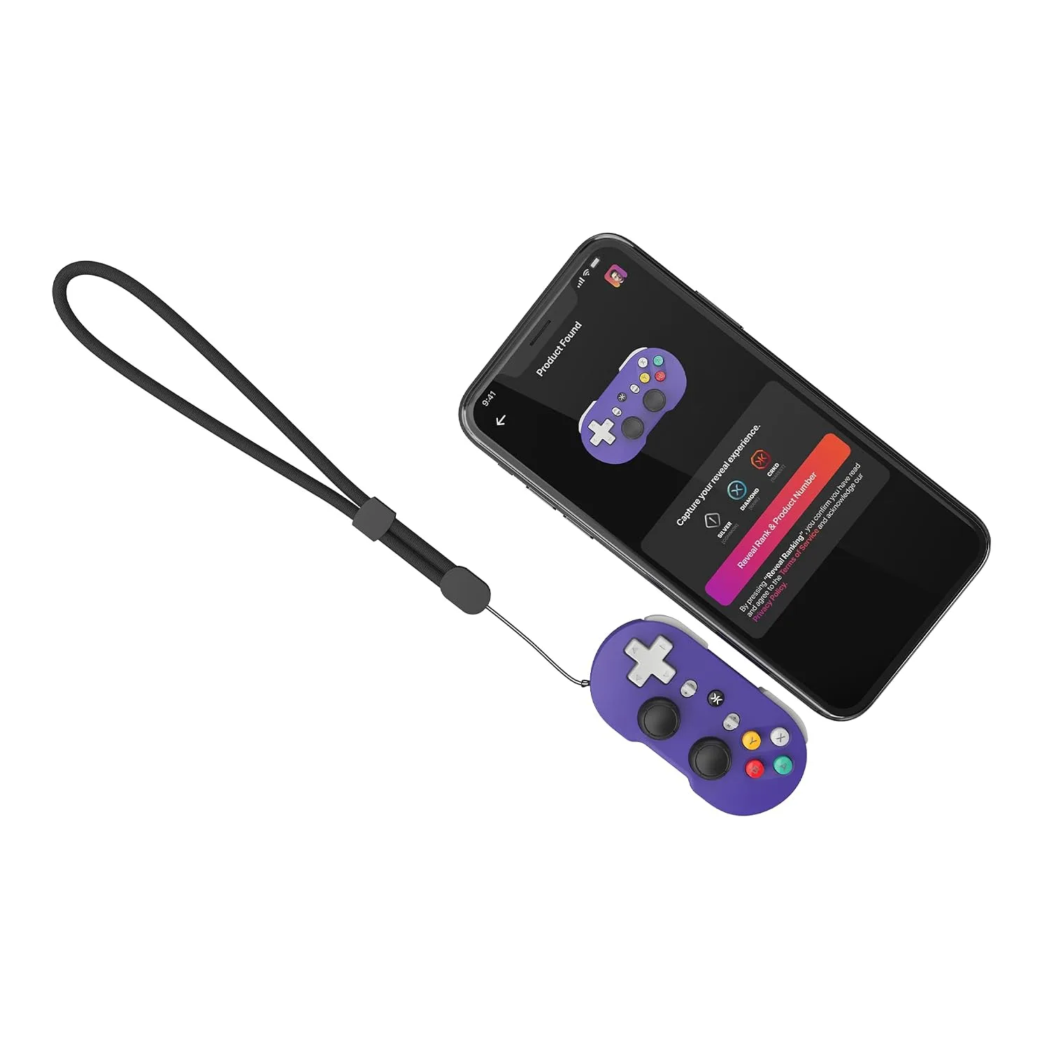 CRKD ATOM+ Wireless Mini Controller - Compatible with Nintendo Switch 2, Switch OLED, iOS, Android, PC & Smart TV - Retro Purple Edition