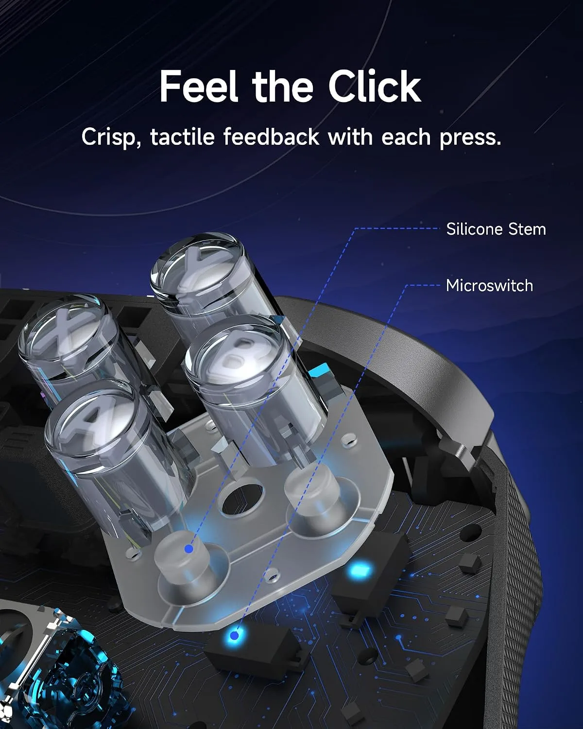 EasySMX D10 Wireless Gaming Controller for PC, Switch, Android