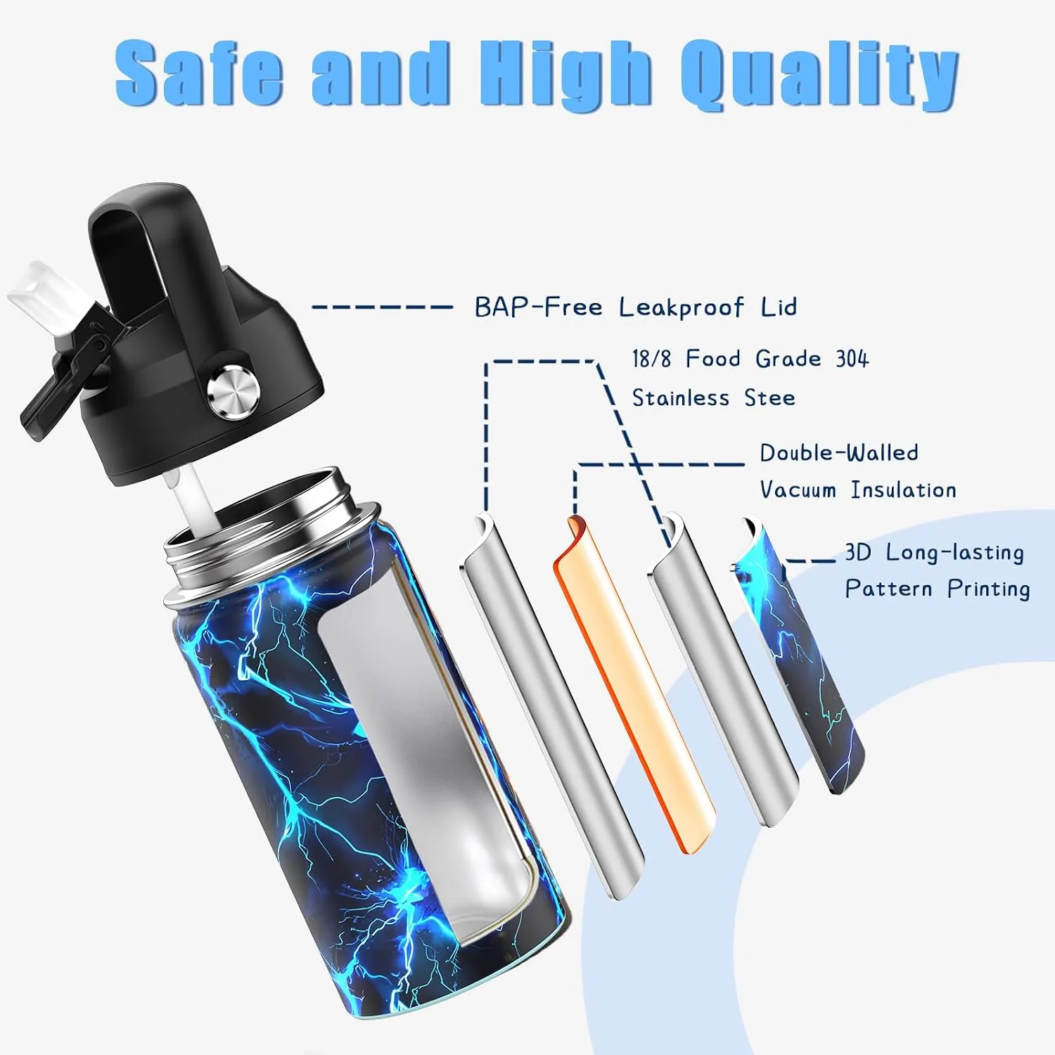 DIGOBAY Boys Backpack for School, 6PCS Cool Luminous Gamer Backpack for Boys with 14oz Insulated Water Bottle Lunch Box Pencil Case, Kids Backpacks Bookbag for Teen Boys Elementary Middle High School