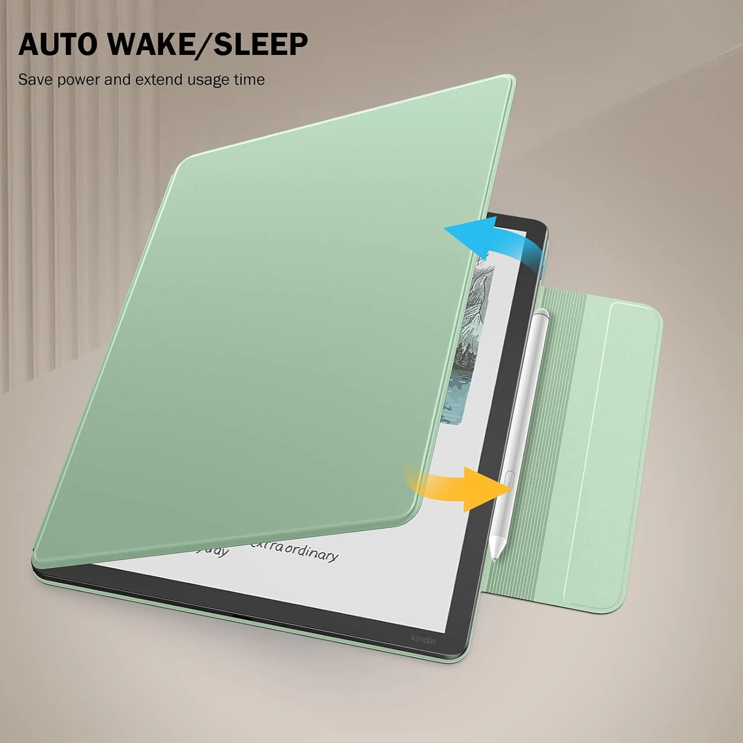 MoKo Magnetic Case for 11" Kindle Scribe 3rd & Colorsoft 1st, Green