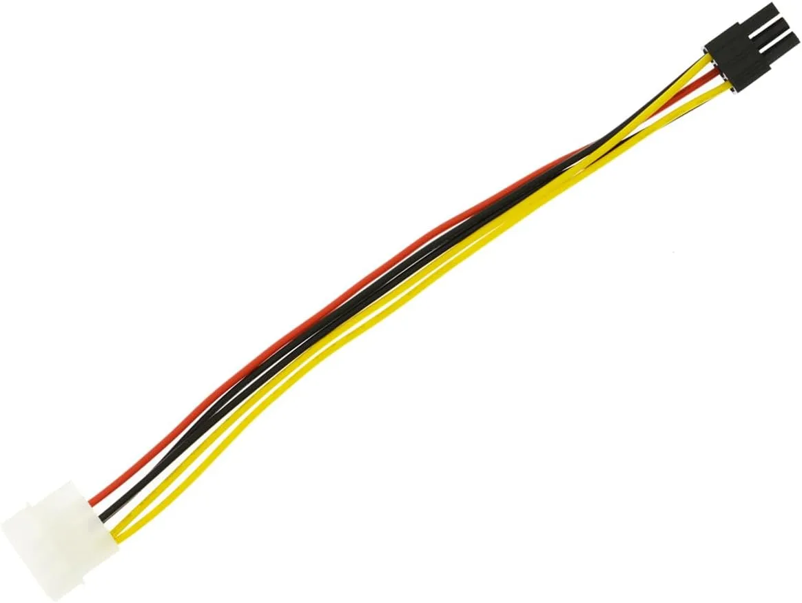 4 Pin Molex to 6 Pin Video Card GPU Power Supply Cable 8.6’’ 22cm