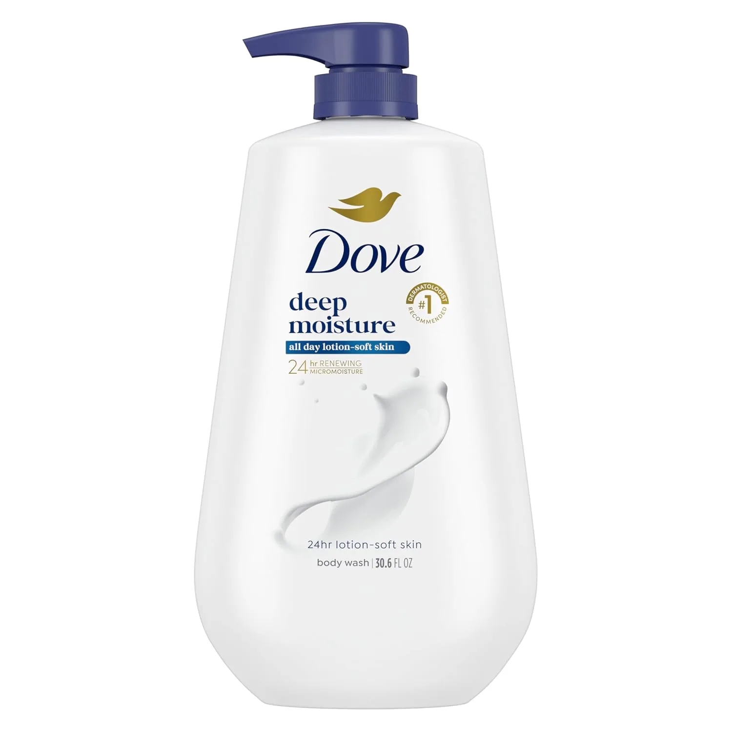 Dove Deep Moisture Body Wash, 30.6 oz Pump, Sulfate Free