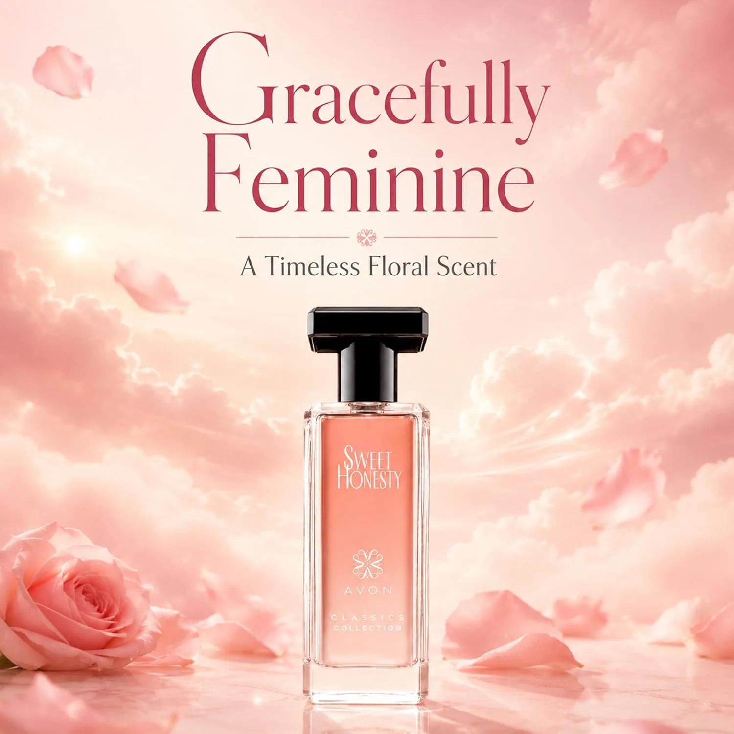 AVON Sweet Honesty Cologne for Women — Fresh Cedarwood Long Lasting Perfumes for Women — Clean Floral Women’s Fragrances with Rose and Lily, 1.7 fl oz — Designer Womens Perfume Gift (Pack of 4)