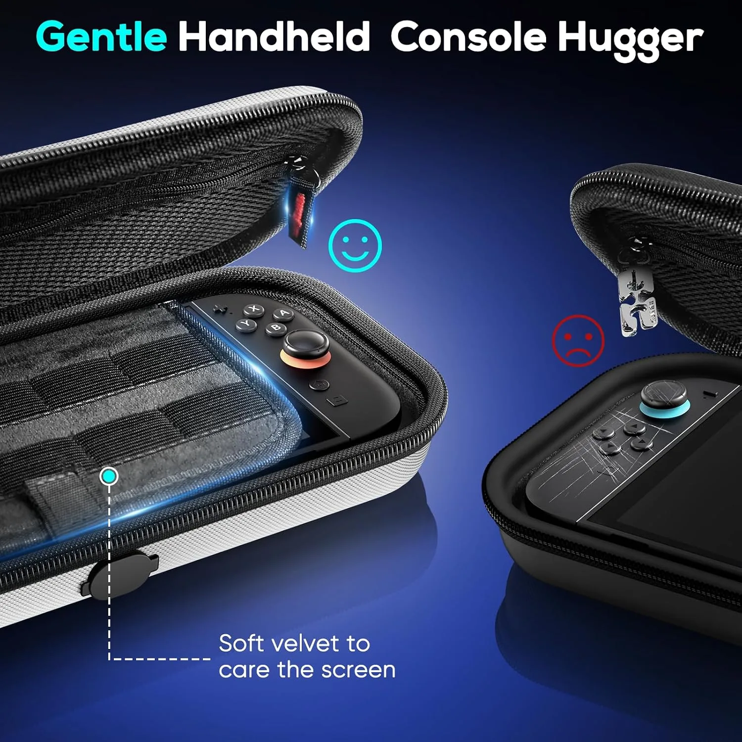 Auarte [Charge Inside Carrying Case for Switch 2 Console (2025)/OLED-White