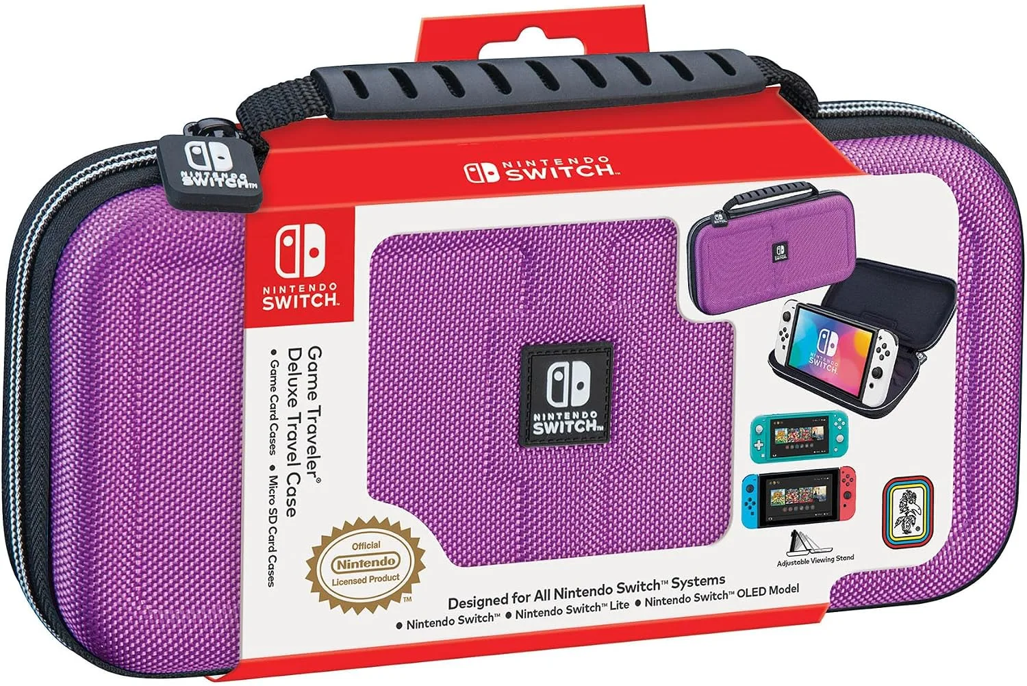 Game Traveler Deluxe Licensed Travel Case for Nintendo Switch, Purple - R.D.S. INDUSTRIES, INC. (NNS40SN)