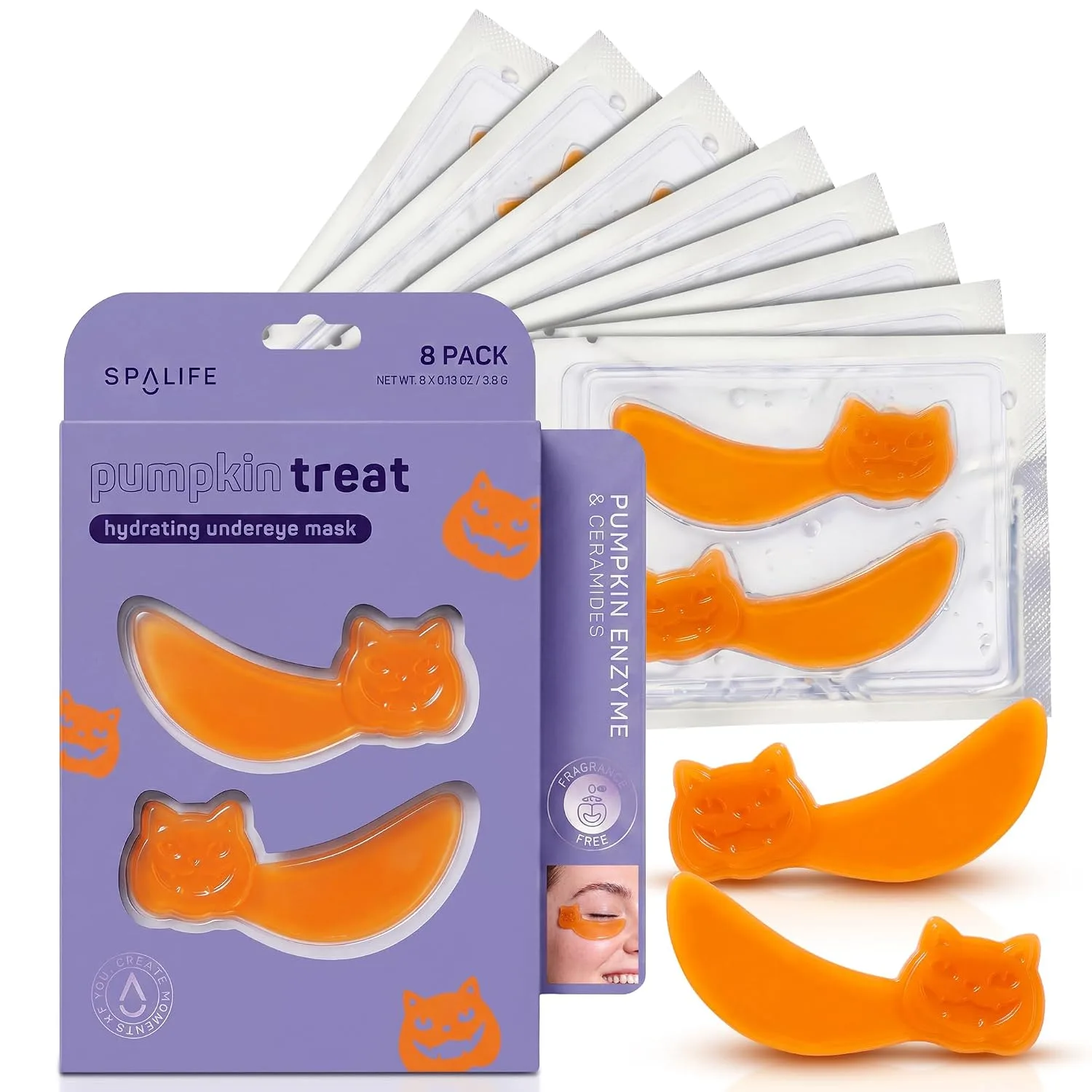 Parche para Ojos Spalife Pumpkin Hydrogel 6 Pares