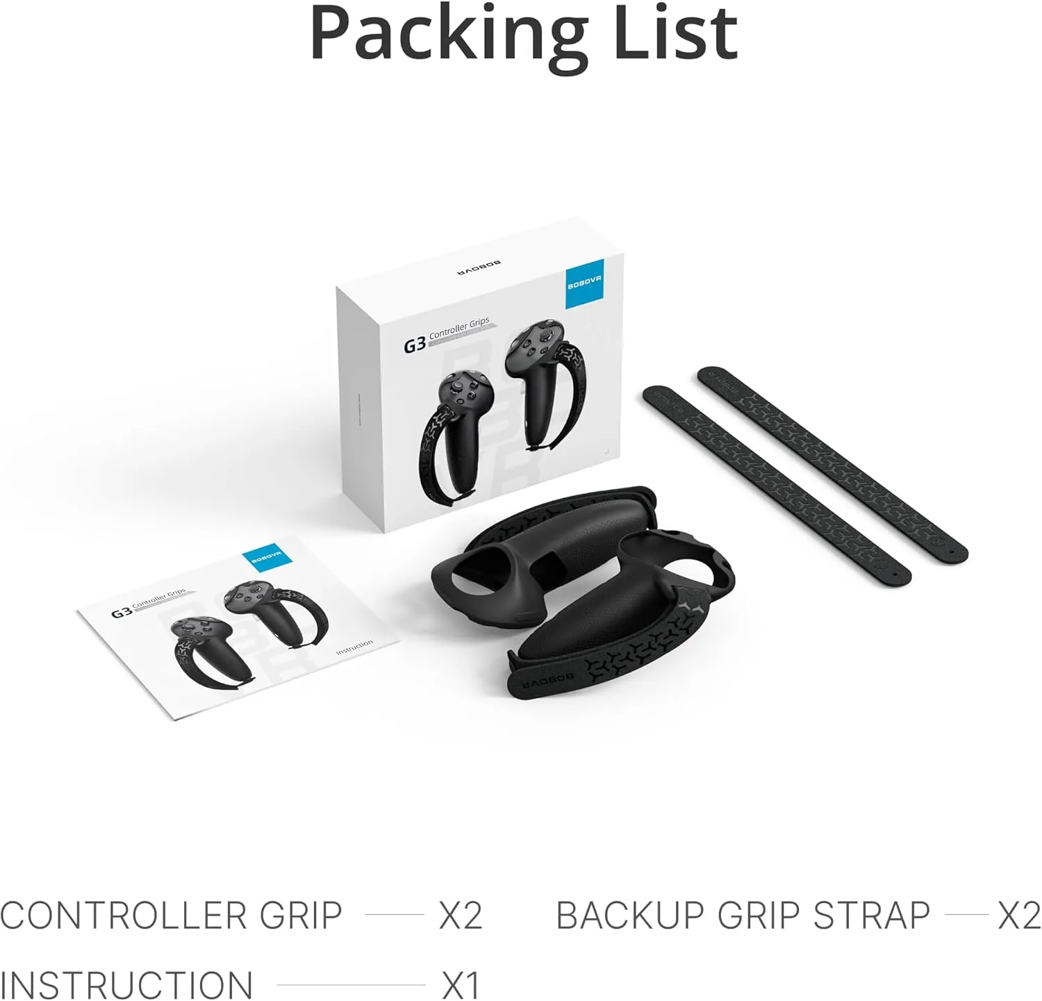 BOBOVR G3 Controller Grips Cover,Compatible with Meta Quest 3/3S Accessories,for CD3/D3 Dock Wireless Charging