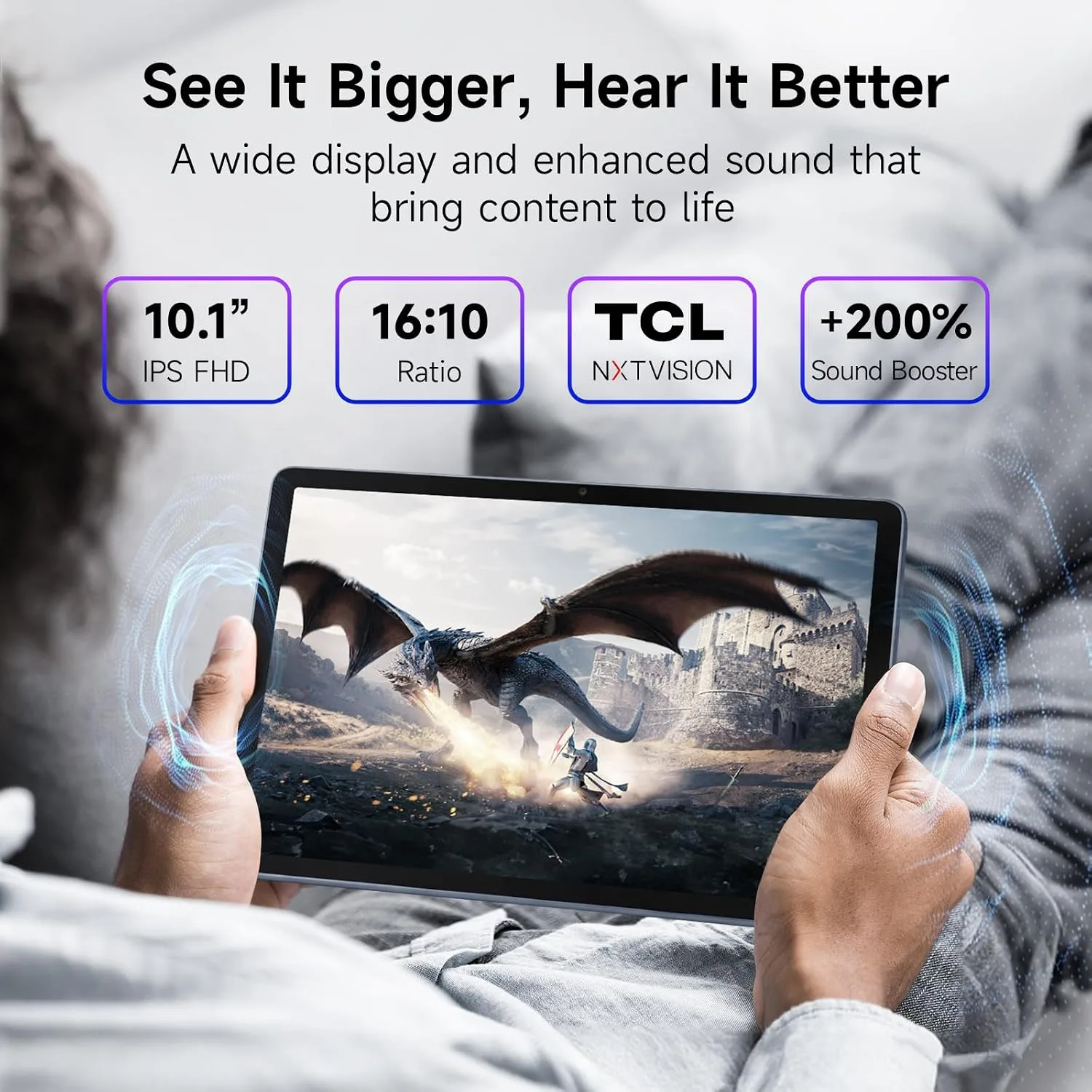 TCL TAB 10 Gen 4 Android Tablet, 10.1" FHD Display, 4+128GB