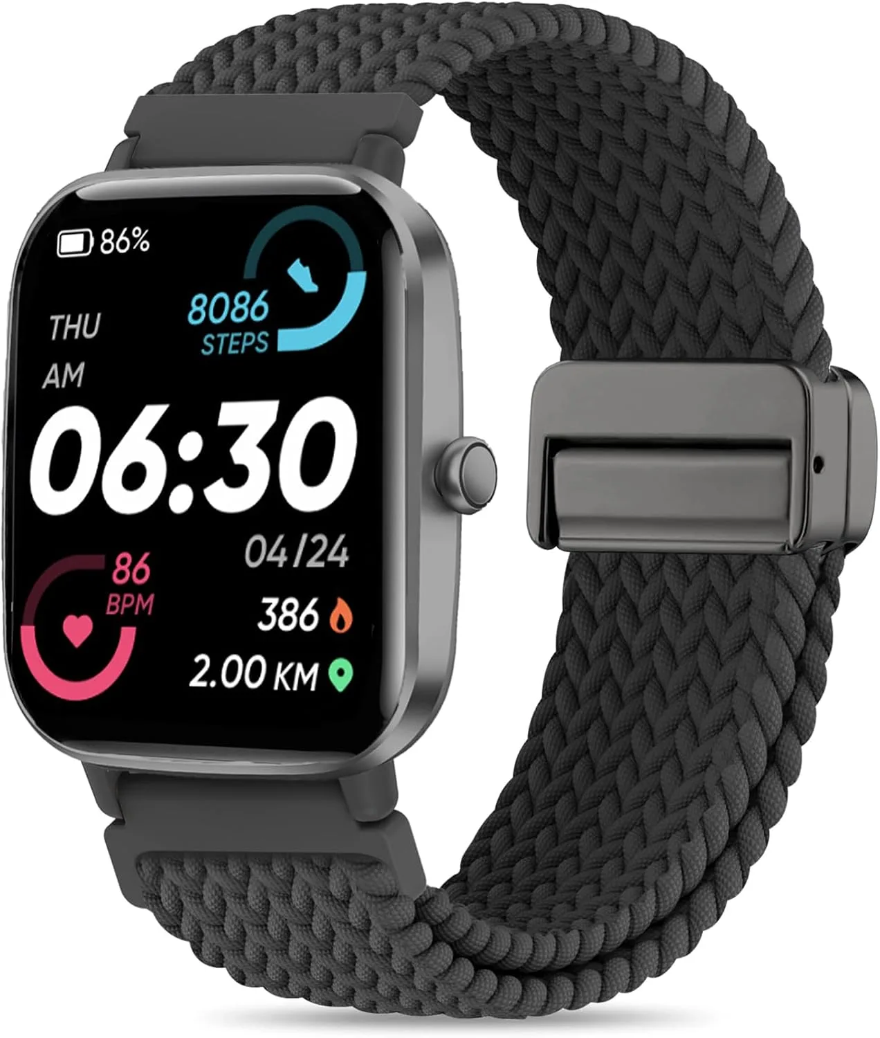 Correas elásticas trenzadas Sunnyson compatibles con smartwatch ID208 Plus 22mm nylon