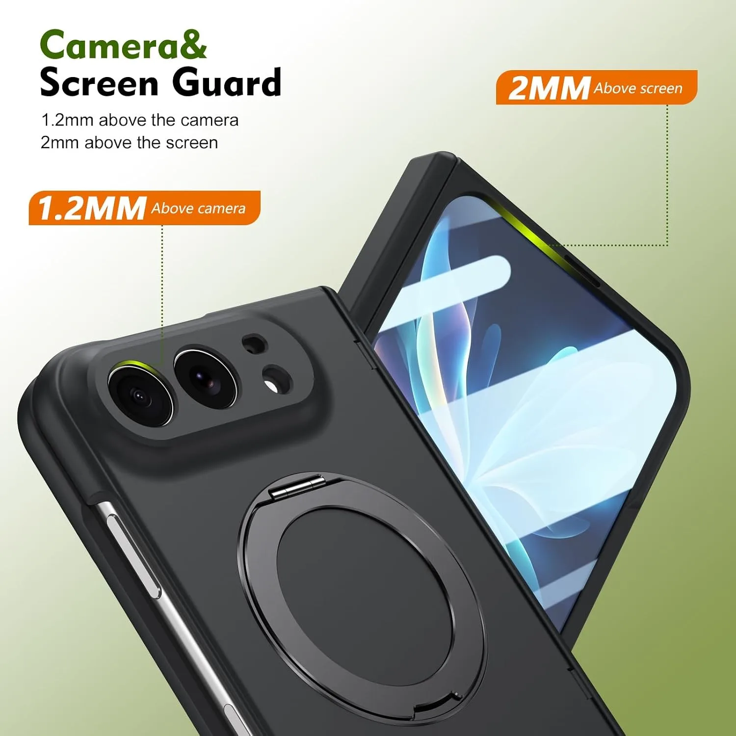 for iPhone Duo Case with Hinge Protection, Black
