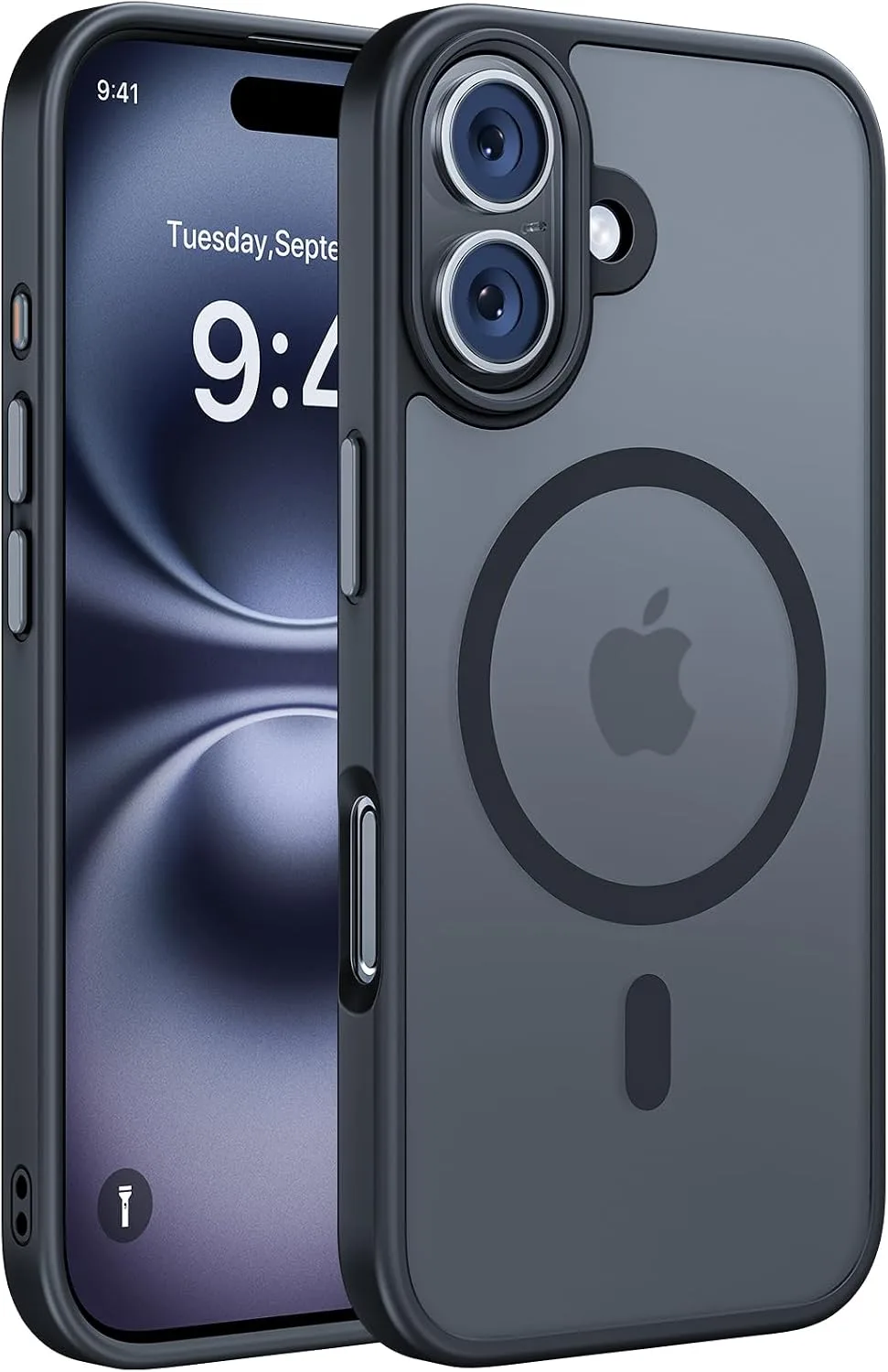 Funda para iPhone 16 Plus Miracase Matte Series Magnética Negra