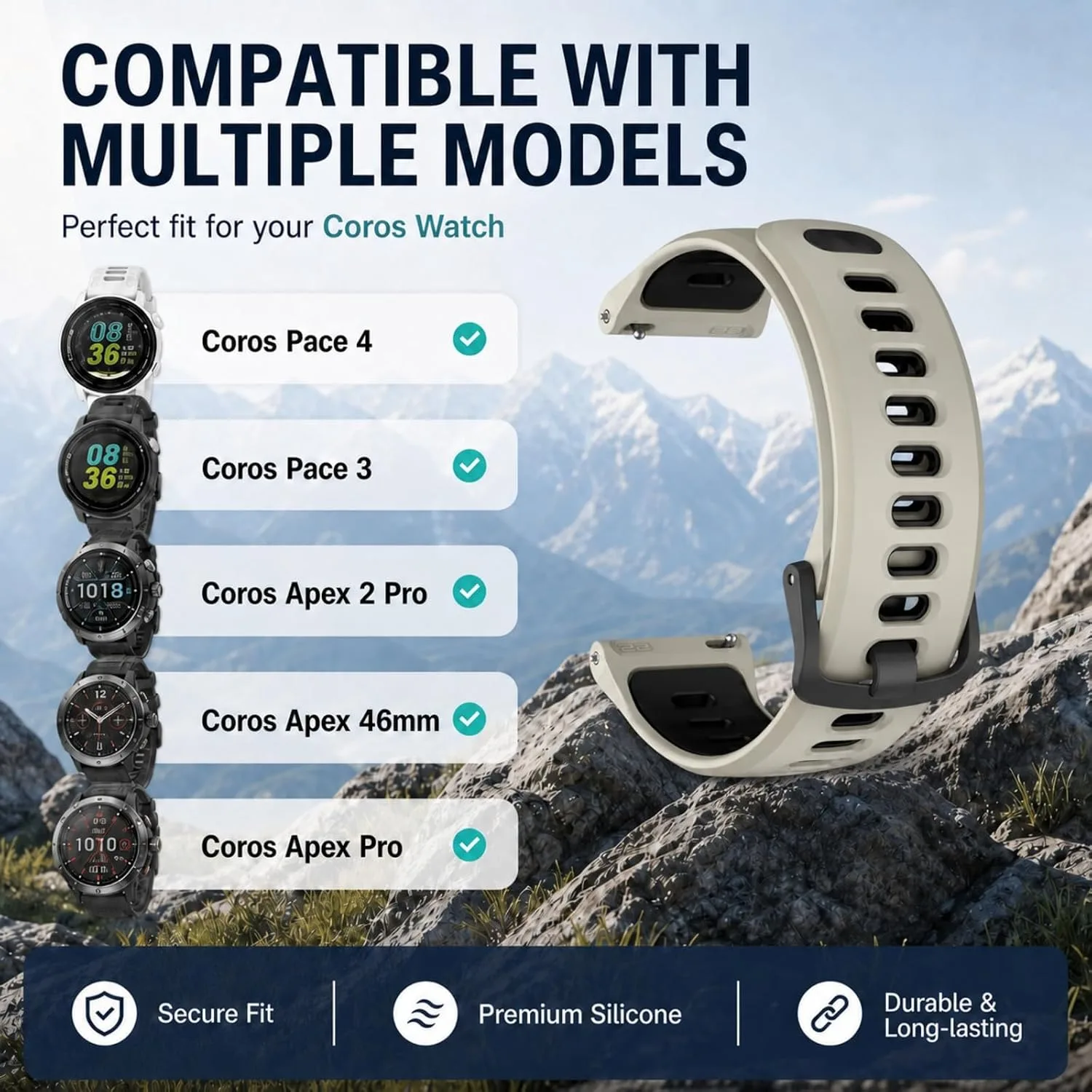 Watch Band for COROS PACE 3/PACE 4/PACE Pro