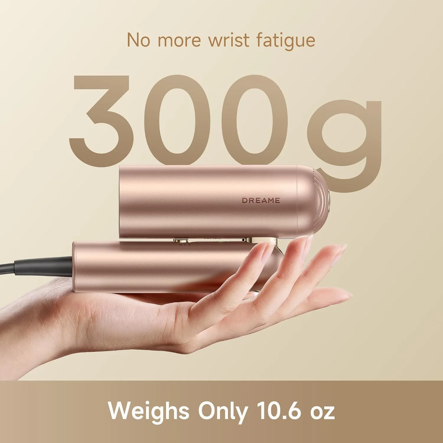 Dreame Pocket Pro Hair Dryer, Dual Voltage Travel Blow Dryer with Diffuser, 1300W Professional HighSpeed Ionic Hair Blower, Fast Drying, Low Noise, Lightweight, No Heat Damage, Global Travel 120V/240V