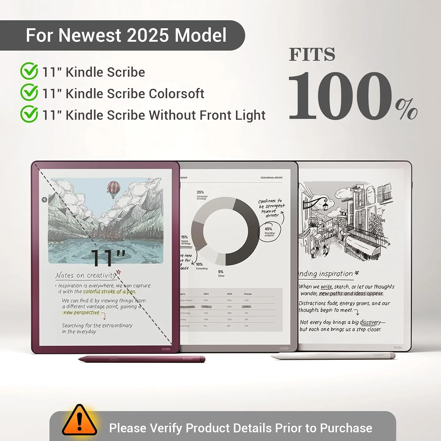 CoBak Case for 11" Kindle Scribe 3rd Generation 2025, Kindle Scribe Colorsoft - All New PU Leather Cover with Auto Sleep Wake, Pen Holder for Scribe 11" 2025 Released