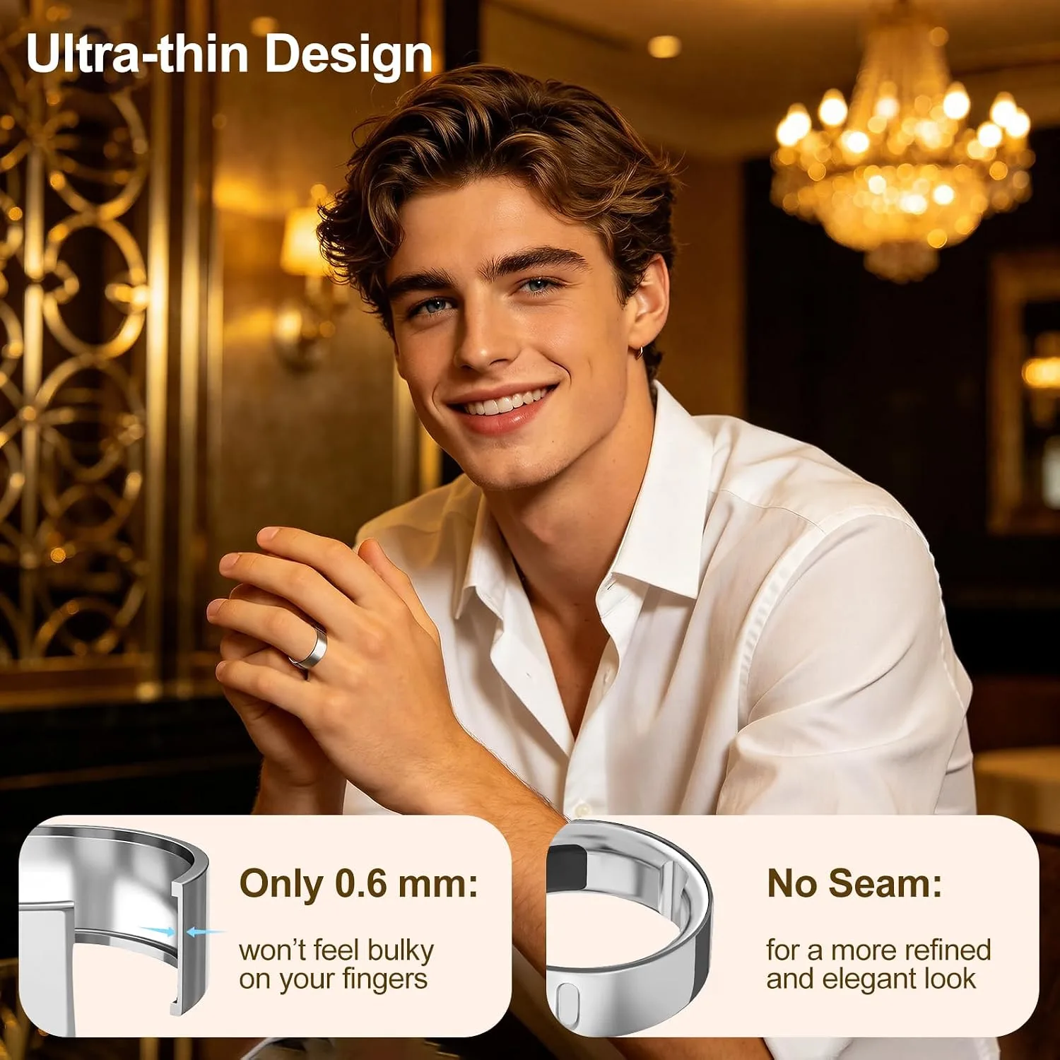 4 Pack Upgraded Ring Covers Compatible with Oura Ring Gen 4/Gen 3 Size 6