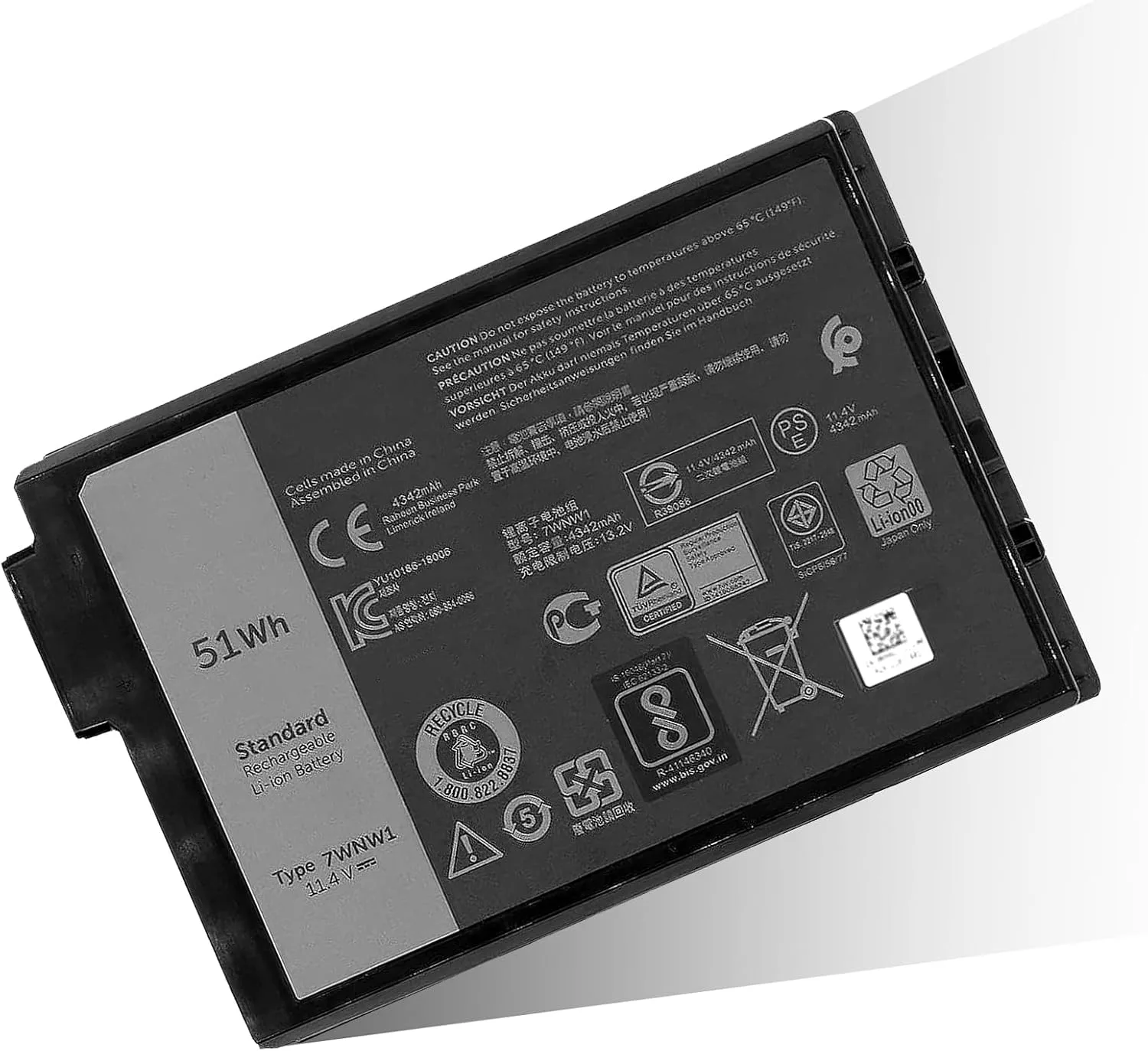 Batería para laptop Boweirui 7WNW1 para Dell Latitude 5420 5424 7424 Rugged Extreme