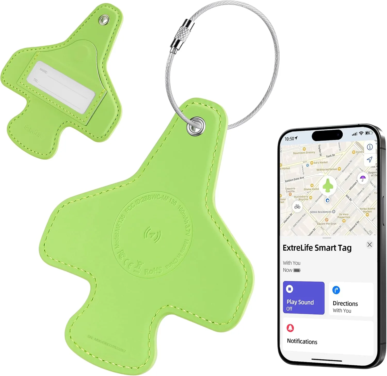 Luggage Tags for Suitcases, Works with Apple Find My