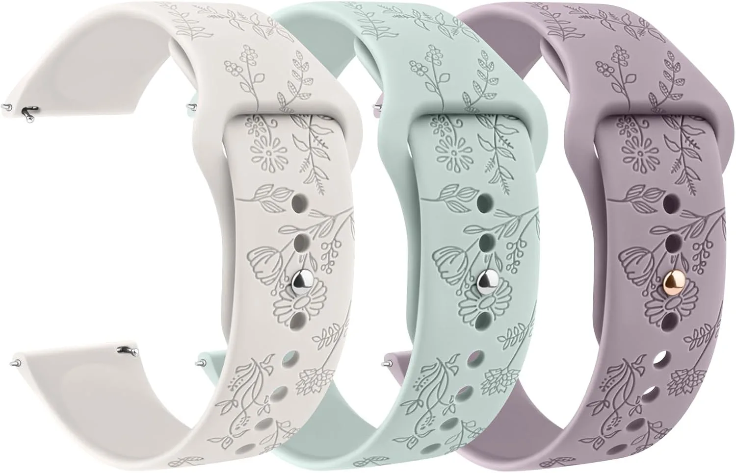 Correa para Smartwatch Meliya Veryfit 22mm silicona suave con diseño floral
