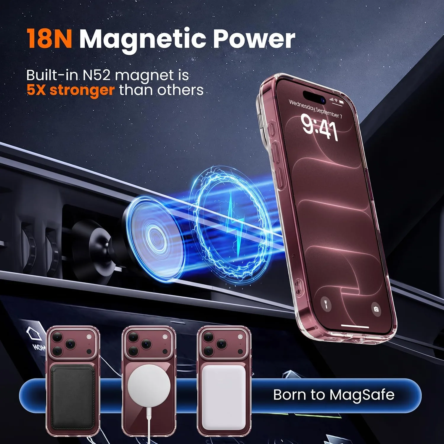 toushion 2 in 1 for iPhone 18 Pro Case Stand Clear
