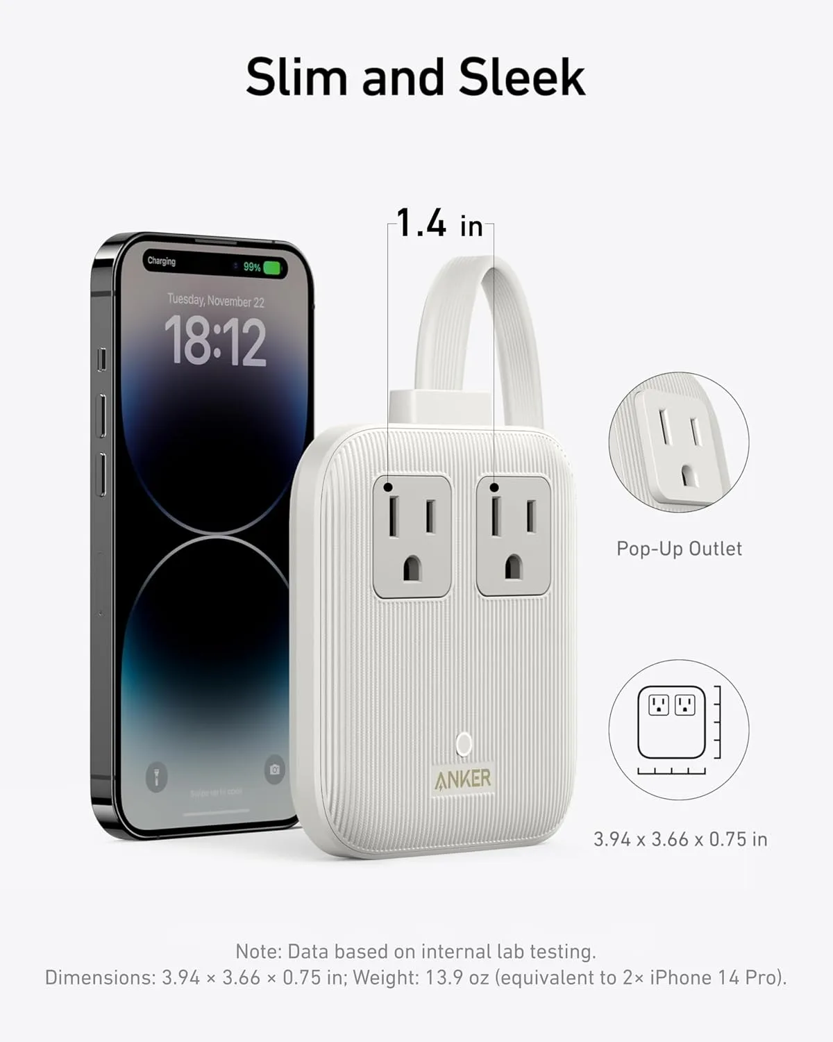 Anker Travel Power Strip, Anker Nano 67W Max 6-in-1 USB C Charger, 2 USB C