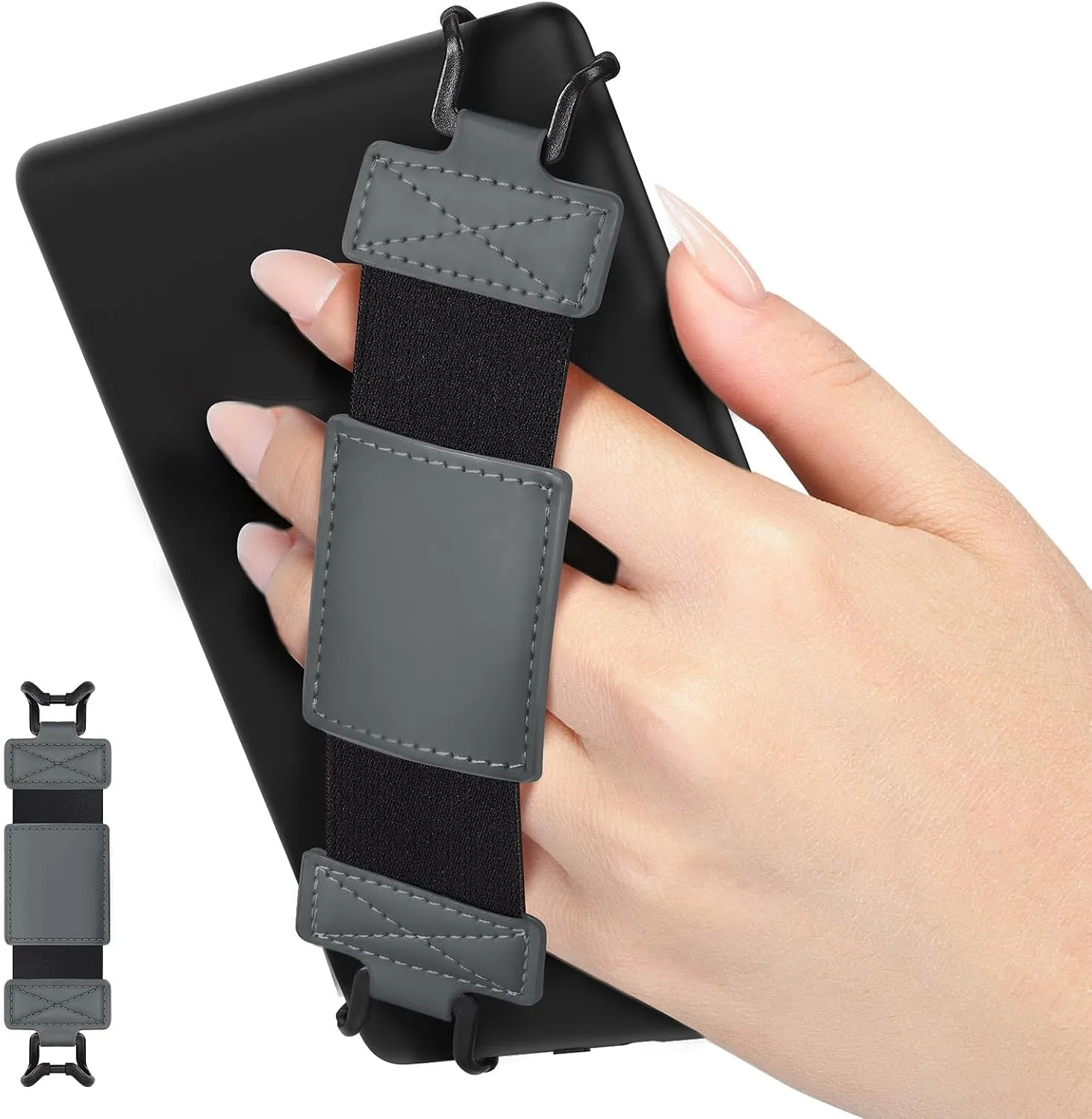 MoKo Soft Hand Strap for 6-8" Kindle eReaders Fire Tablet, Space Gray