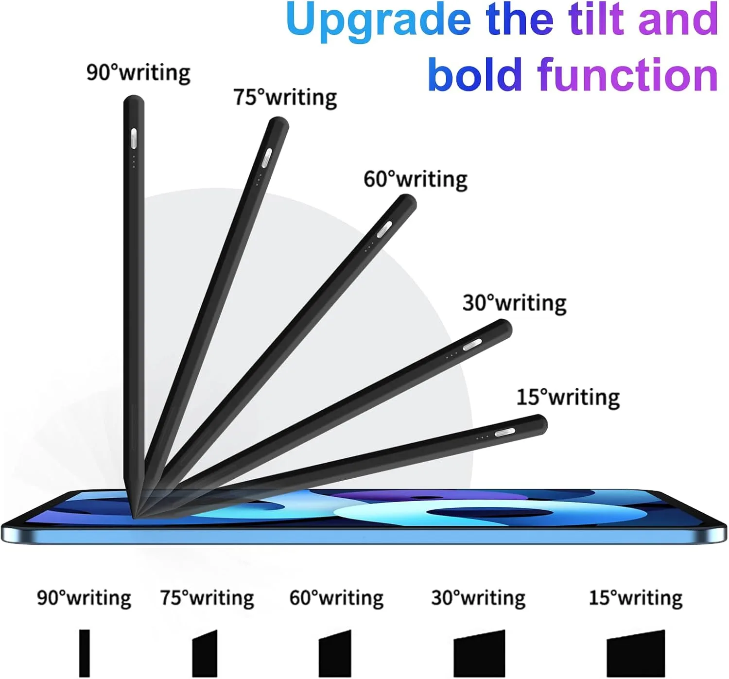 Stylus Pen for iPad 6th-11th Generation,Fast Charge Apple iPad Stylus Pencil with Palm Rejection,Compatible with 2018-2026 iPad 6/7/8/9/10/11 Gen, Pro 13"/12.9"/11"/M4, Air 3/4/5/M2, Mini 5/6