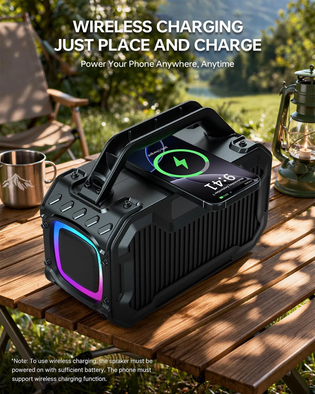Energizer Outdoor Bluetooth Speakers, 100W Peak Portable Wireless Speaker