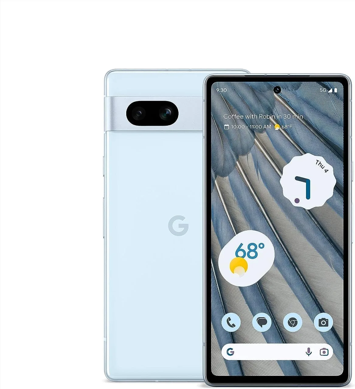 Google Pixel 7a 5G, 128GB + 8GB RAM, Charcoal - Locked to AT&T (Renewed)